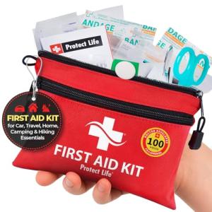 Compact 100-Piece First Aid Kit for Car