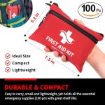 Compact 100-Piece First Aid Kit for Car