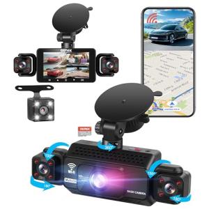 GEMEK 4 Channel Dash Cam with 360° View