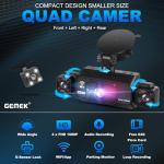 GEMEK 4 Channel Dash Cam with 360° View