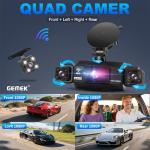 GEMEK 4 Channel Dash Cam with 360° View