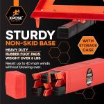 Xpose Safety Reflective Emergency Triangles 3 Pack - Roadside Car Safety and Warning Tool - DOT Approved Triangle Reflectors - Red and Orange Automotive Vehicle Road Visibility and Hazard Marker