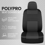 BDK PolyPro Charcoal/Black Front Seat Covers Set