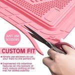 Pink Heavy Duty Rubber Floor Mats - 4-Piece Set
