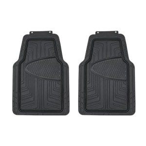2-Piece Rubber Floor Mats for Cars and SUVs