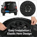Waterproof Black Spare Tire Cover for All Vehicles