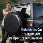 Waterproof Black Spare Tire Cover for All Vehicles