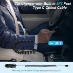 iPhone Fast Car Charger with Built-in Cable