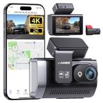 FAIMEE 4K Dash Cam Front and Rear with GPS, Upgraded 5.8G WiFi, Dual Dash Camera for Cars, Night Vision, WDR, 160°Wide Angle, 24H Parking Monitor, Emergency Lock, 3" IPS Screen (64GB Card Included)