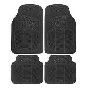 All-Weather Universal Fit Rubber Floor Mats - 4 Piece