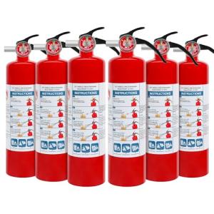 Compact 6 Pack Dry Chemical Fire Extinguishers