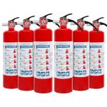 Compact 6 Pack Dry Chemical Fire Extinguishers