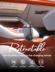 LISEN Retractable Car Charger for iPhone 17 Pro Max