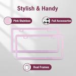 Cherry Blossom Pink License Plate Frames - 2 Pack