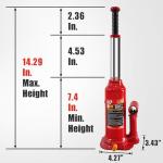 BIG RED T90403B Torin Hydraulic Welded Bottle Jack, 4 Ton (8,000 lb) Capacity, Red