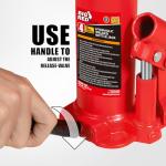 BIG RED T90403B Torin Hydraulic Welded Bottle Jack, 4 Ton (8,000 lb) Capacity, Red