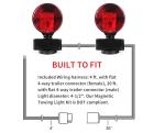 MAXXHAUL 50871 Magnetic ONE LED Trailer Tail Towing Light Kit DOT Turn Brake Parking Lights for Truck RV Boat Car Bike Trailer