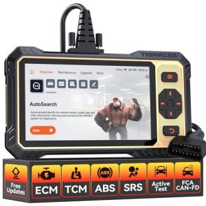 THINKCAR THINKSCAN 662 OBD2 Scanner,Car Diagnostic Tool with Bidirectional Active Test,Car Scanner Engine ABS SRS Transmission,Scanner for Car with 12 Reset,CAN FD & FCA SGW,Lifetime Free Update