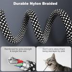 Eettvekd Coiled Carplay Car Charger Fast Charging，[2-Pack, 3ft] Retractable Braid USB A to USB C Cable for iPhone 17/17 Air/16/15/Plus/Pro Max/MacBook Pro, USB C Cord,Grey