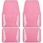 Bling Diamond Floor Mats Set for Women, Pink