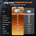 THINKCAR THINKSCAN 662 OBD2 Scanner,Car Diagnostic Tool with Bidirectional Active Test,Car Scanner Engine ABS SRS Transmission,Scanner for Car with 12 Reset,CAN FD & FCA SGW,Lifetime Free Update