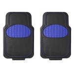 FH Group Heavy-Duty Rubber Car Floor Mats - Blue