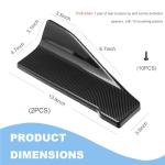 VCYOPN 2PCS Car Rear Bumper Guard Diffuser Splitter, Anti Scratch Auto Side Fender Skirt Lip Wrap Angle Protector, Universal Anti-Collision Vehicle Bumper Lip Body Kit for Most Cars (Carbon Fiber)