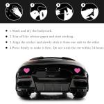 SHMZK 10PCS Vinyl Decal for Cars, High Intensity Reflective Sticker Night Safety Sign Bumper Decals, Waterproof Grid Vinyl Stickers Scratch Cover for Auto Window Laptop (Heart, Pink)