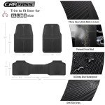 All-Weather Rubber Car Mats - Heavy Duty Set