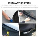 VCYOPN 2PCS Car Rear Bumper Guard Diffuser Splitter, Anti Scratch Auto Side Fender Skirt Lip Wrap Angle Protector, Universal Anti-Collision Vehicle Bumper Lip Body Kit for Most Cars (Carbon Fiber)