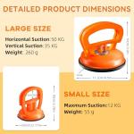 DEZEU Dent Puller,2026latest Car Dent Puller,3-Pack Car Handheld Puller,Strong Car Dent Remover,Suction Cup Dent Puller and Paintless Car Dent Repair Kit.Suitable for Car Body Dents(Orange).