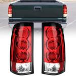 Nilight Taillight Assembly Compatible with 1999 2000 2001 2002 2003 2004 2005 2006 GMC Sierra 1999-2002 Chevy Silverado Red Housing Rear Lamp Replacement Only Fits Fleetside Models