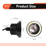 Fiknonk 2 PCS Fog Lights LED, 3 Inch Angel Eye Halo LED Fog Light with COB Chip, Super Bright White Driving Light Kit, Universal for Most Cars, Trucks, SUVs (White)