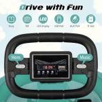 Costzon Bumper Car for Toddler 1-3, 6V Electric Kids Bumper Cars with 360° Spin, Dual Motors, 2 MPH Max, Music FM, AUX USB Port, Story, LED Lights, Buddy Bumper Ride on Car for Boys Girls Gift (Green)