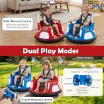 HONEY JOY Toddler Bumper Car with 5-Point Safety Belt, 12V Electric Baby Bumping Car, 5 LED Light Modes, Music & 360 Degree Spin, Battery Powered Ride On Car Toy with Remote Control (Red)
