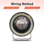 Fiknonk 2 PCS Fog Lights LED, 3 Inch Angel Eye Halo LED Fog Light with COB Chip, Super Bright White Driving Light Kit, Universal for Most Cars, Trucks, SUVs (White)