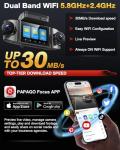 4 Channel 360° Dash Cam Front Rear and Left Right Inside, 4K+1080P*3 Dash Camera for Cars with Free 128GB SD Card, 5.8GHz WiFi-30MB/s, 24H Parking Mode, G-Sensor, GPS, Night Vision, Voice Control