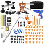 FLY5D Professional Paintless Dent Repair Kit,Dent Puller Kit with Golden Lifter, Bridge Puller, Slide Hammer T-Bar, Suction Cup for Car Auto Body, Hail Damage, Door Ding Removal
