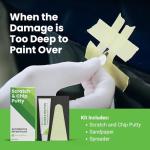 TouchUpDirect Scratch & Chip Putty - Ready-Mixed 5g Automotive Body Filler Kit for Deep Scratches & Gouges, Complete Chip Repair Kit with Spreader & Sandpaper - No Mixing Required