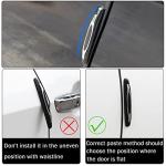 4 Pcs Car Door Edge Guards Car Side Door Protector Suitable for Various Car Pads Door Shock Absorbers-Black