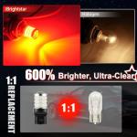 iBrightstar 7443 LED Red Brake Light Bulbs, 2 Pack