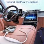 Car Carplay Cable for iPhone 17/16/15, USB A to USB C Cable for Apple Carplay, USB A to USB C Cable for Apple Carplay, USB-C Car Charger for iPad Pro iPad Air 5th 4th Mini 6th Type C 3FT-White