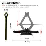 2PCS Car Scissor Jack Kit, Portable Car Lift Jacks with Saving Effort Ratchet Handle, Heavy Duty Tire Jack with 2 Ton 4,409 lbs Capacity, Universal Car Emergency Tool for Auto SUV MPV
