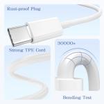 Car Carplay Cable for iPhone 17/16/15, USB A to USB C Cable for Apple Carplay, USB A to USB C Cable for Apple Carplay, USB-C Car Charger for iPad Pro iPad Air 5th 4th Mini 6th Type C 3FT-White