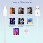 Car Carplay Cable for iPhone 17/16/15, USB A to USB C Cable for Apple Carplay, USB A to USB C Cable for Apple Carplay, USB-C Car Charger for iPad Pro iPad Air 5th 4th Mini 6th Type C 3FT-White