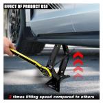 2PCS Car Scissor Jack Kit, Portable Car Lift Jacks with Saving Effort Ratchet Handle, Heavy Duty Tire Jack with 2 Ton 4,409 lbs Capacity, Universal Car Emergency Tool for Auto SUV MPV