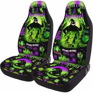 GENANY Nightmare Movie Car Seat Covers Set of 2, Breathable Front Seat Covers for Truck Sedan SUV, Horror Car Accessories, Horror Gift for Women Men