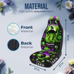 GENANY Nightmare Movie Car Seat Covers Set of 2, Breathable Front Seat Covers for Truck Sedan SUV, Horror Car Accessories, Horror Gift for Women Men