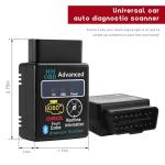 YTFRL Bluetooth OBD2 Scanner for Car, OBD II Wireless Diagnostic Code Reader Bluetooth Scan Tool, Universal Professional Auto Engine Fault Diagnosis Tester Adapter, Car Accessories