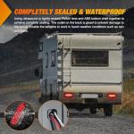 Nilight 6Inch Oval Tail Light 2PCS Red 24LED Running Stop Brake Turn Surface Mount Marker Light Sealed IP67 Waterproof Taillight for 12V RV Camper Caravan Truck Trailer Bus